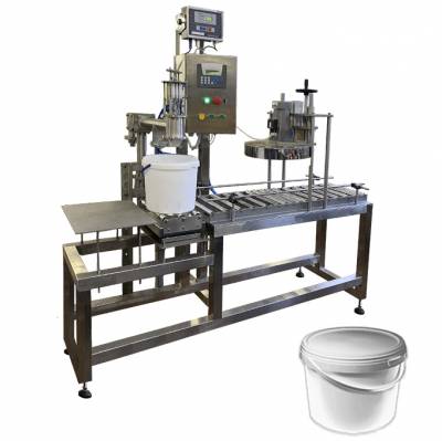 Máquina semiautomática para llenado de Tinas (cubos) SATM Máquina semiautomática para llenado de Tinas (cubos) SATM